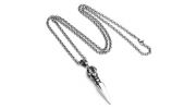 COLLIER PENDENTIF CONE ARGENT FONCE - MENGENERATION