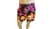 CK Swimwear - SHORT DE BAIN MEDIUM NOIR/ORANGE 58113W2-900