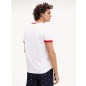 T-SHIRT BLANC MANCHES COURTES CN SS TEE UM0UM01620 - TOMMY HILFIGER