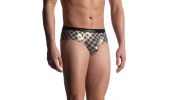 SLIP CHEEKY  DAMIER OR/NOIR M902 - MANSTORE