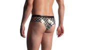 SLIP CHEEKY  DAMIER OR/NOIR M902 - MANSTORE