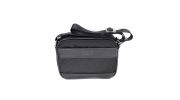 MINI SAC REPORTER NOIR EN TOILE GARNIE CUIR - ROME II - CHABRAND