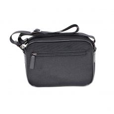 MINI SAC REPORTER NOIR EN TOILE GARNIE CUIR - ROME II - CHABRAND