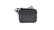 MINI SAC REPORTER NOIR EN TOILE GARNIE CUIR - ROME II - CHABRAND