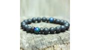 BRACELET EN PIERRE LAVE NOIR/MARRON/BLEU - MENGENERATION