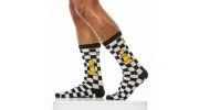 PAIRE DE CHAUSSETTES HAUTES CHESS NOIR/BLANC XS1917- MODUS VIVENDI