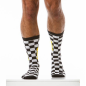 PAIRE DE CHAUSSETTES HAUTES CHESS NOIR/BLANC XS1917- MODUS VIVENDI