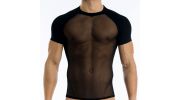 T-SHIRT COL ROND TRANSPARENT EN TULLE NOIR 19641  - MODUS VIVENDI