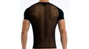 T-SHIRT COL ROND TRANSPARENT EN TULLE NOIR 19641  - MODUS VIVENDI