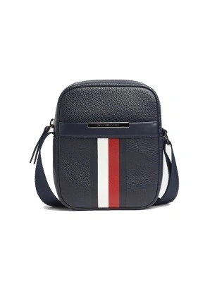BESACE TH DOWNTOWN CORP MINI REPORTER CUIR GRAINE MARINE AM0AM05455 - TOMMY HILFIGER