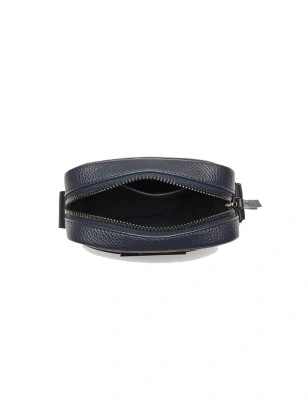 BESACE TH DOWNTOWN CORP MINI REPORTER CUIR GRAINE MARINE AM0AM05455 - TOMMY HILFIGER
