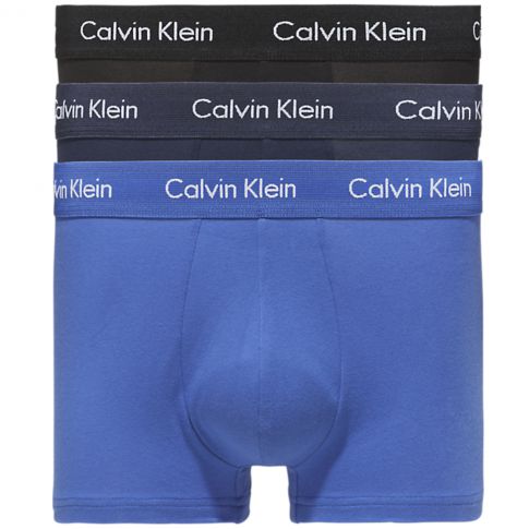 PACK DE 3 BOXERS COURTS CLASSIC FIT NOIR/MARINE/BLEU U2664G - CALVIN KLEIN