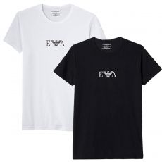 PACK DE 2 T-SHIRT GIROCOOLO COL ROND NOIR/BLANC - ARMANI