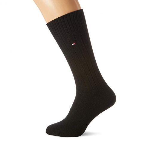 CHAUSSETTES NOIR EN COTON ET CASHMERE - TOMMY HILFIGER