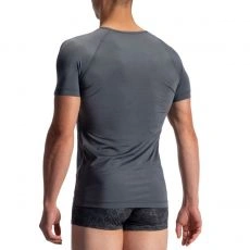 T-SHIRT COL V MANCHES COURTES V-NECK REG ARGENT 1960 - OLAF BENZ