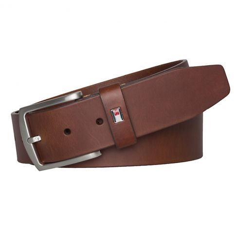 CEINTURE DENTON EN CUIR DE VACHETTE MARRON - TOMMY HILFIGER CEINTURE DENTON EN CUIR DE VACHETTE MARRON - TOMMY HILFIGER