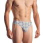 SLIP GEOMETRIQUE COLORE SPORTBRIEF BLANC 1973 - OLAF BENZ