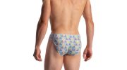 SLIP GEOMETRIQUE COLORE SPORTBRIEF BLANC 1973 - OLAF BENZ