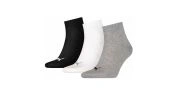 CHAUSSETTES QUATER  LOT DE 3 PAIRES NOIR/BLANC/GRIS SPORTLIFESTYLE  - PUMA