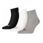 CHAUSSETTES QUATER  LOT DE 3 PAIRES NOIR/BLANC/GRIS SPORTLIFESTYLE  - PUMA