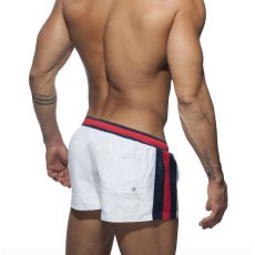 SHORT DE BAIN STRIPES BASIC BLANC ADS214 - ADDICTED