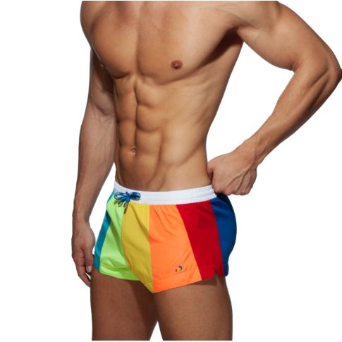 SHORT DE BAIN RAINBOW MULTICOLOR ADS239 - ADDICTED
