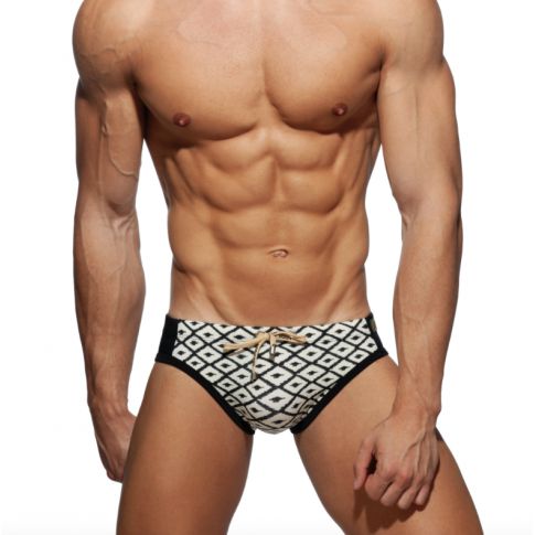 SLIP DE BAIN RHOMBUS NOIR ADS235 - ADDICTED SLIP DE BAIN RHOMBUS NOIR ADS235 - ADDICTED