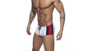 BOXER DE BAIN STRIPES BASIC BLANC ADS212 - ADDICTED