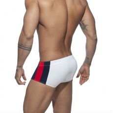 BOXER DE BAIN STRIPES BASIC BLANC ADS212 - ADDICTED