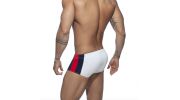 BOXER DE BAIN STRIPES BASIC BLANC ADS212 - ADDICTED