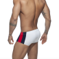BOXER DE BAIN STRIPES BASIC BLANC ADS212 - ADDICTED