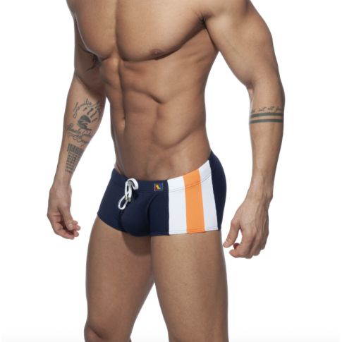 BOXER DE BAIN STRIPES BASIC MARINE ADS212 - ADDICTED