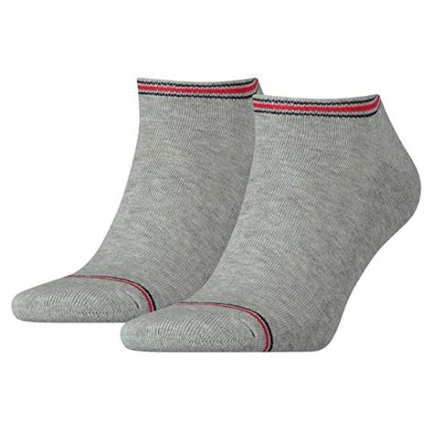 PACK DE 2 CHAUSSETTES INVISIBLES GRIS ICONIC SPORT - TOMMY HILFIGER