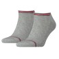 PACK DE 2 CHAUSSETTES INVISIBLES GRIS ICONIC SPORT - TOMMY HILFIGER