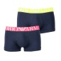 PACK DE 2 BOXERS COURTS FLUO LOGOBAND MARINE -  EMPORIO ARMANI