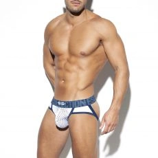 JOCK STRAP OPEN MESH BLANC UN376 - ES COLLECTION