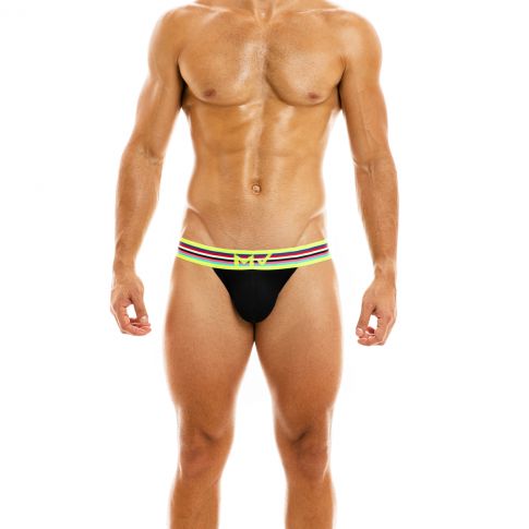 SLIP TANGA PEACE NOIR 04012  - MODUS VIVENDI