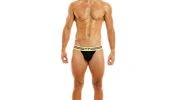 SLIP TANGA PEACE NOIR 04012  - MODUS VIVENDI