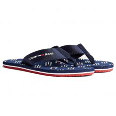 CLAQUETTES / TONGS A MOTIFS BLEU M00451  - TOMMY HILFIGER 