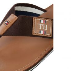 CLAQUETTES / TONGS ELEVATED A MONOGRAMME MARRON  M02692 - TOMMY HILFIGER 