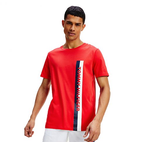 T-SHIRT CREW NECK ROUGE M01744  - TOMMY HILFIGER