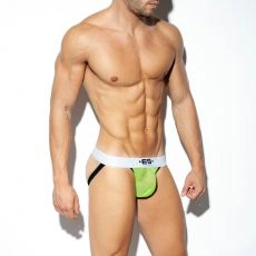 JOCK STRAP COMBI MESH JAUNE UN394 - ES COLLECTION