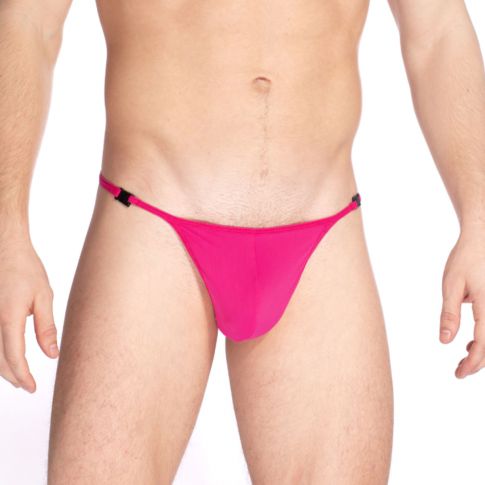 STRING DE BAIN STRIPTEASE ROSE MY11X - L'HOMME INVISIBLE