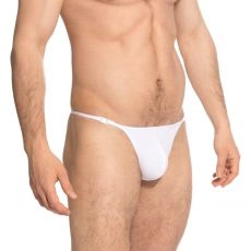 STRING DE BAIN STRIPTEASE BLANC MY11X - L'HOMME INVISIBLE