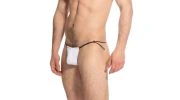 STRING DE BAIN BEACH BOOTY BLANC BA225- L'HOMME INVISIBLE