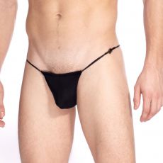 STRING DE BAIN BEACH BOOTY NOIR BA225- L'HOMME INVISIBLE