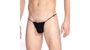 STRING DE BAIN BEACH BOOTY NOIR BA225- L'HOMME INVISIBLE