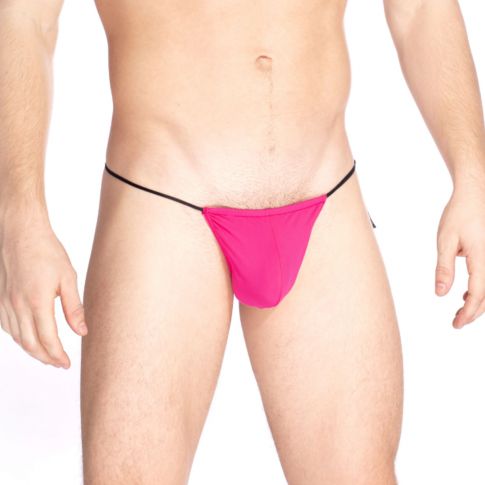 STRING DE BAIN BEACH BOOTY ROSE BA225- L'HOMME INVISIBLE