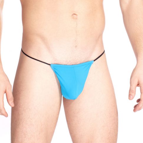 STRING DE BAIN BEACH BOOTY TURQUOISE BA225- L'HOMME INVISIBLE