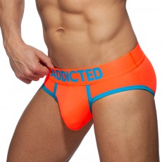 SLIP DE BAIN COCKRING C-THROUGH ORANGE FLUO AD917 - ADDICTED